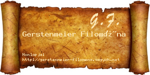 Gerstenmeier Filoména névjegykártya